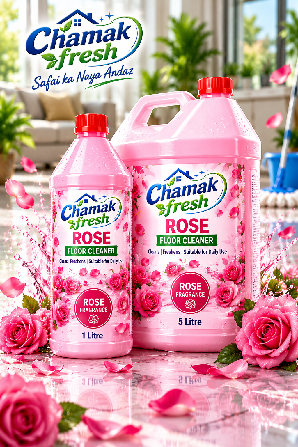 Chamak Fresh Rose Floor Cleaner – Floral Fragrance